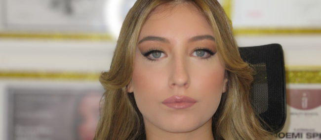 Cliente truccata da Noemi Spera Make Up Artist a domicilio a Palermo.